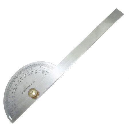 BIG HORN 3-1/2 Inch Stainless Steel Depth Gauge with Round Head Protractor 19215